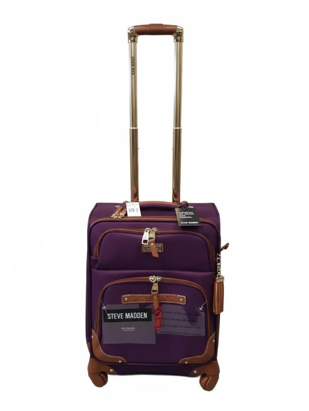 Steve Madden Global Collection 20" Softside Spinner Carry-On Purple